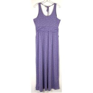 Mountain Hardwear Soft Knit Maxi Dress Size L Purple Stretch